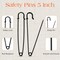 Extra Large Safety Pins Heavy Duty, 5 inch Giant Safety Pin, 10 PCS Black Big Safety Pin, Jumbo Safety Pins for Clothes, Blankets, Thick Fabric, Decorations